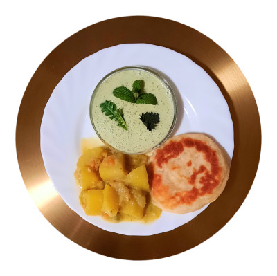 Naan, Dal, Raita