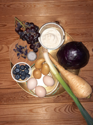 blaues Essen