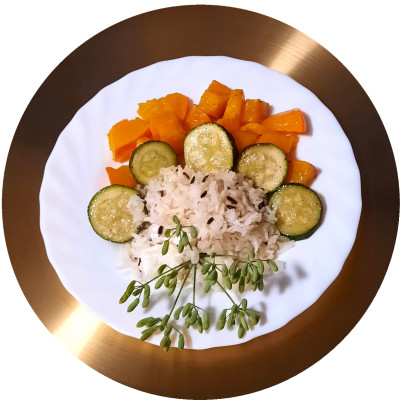 Fenchelreis mit Ofengemüse